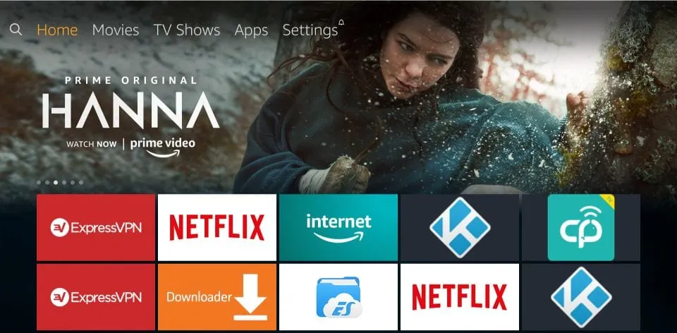 Firestick settings menu - Step 1 for IPTV Smarters installation