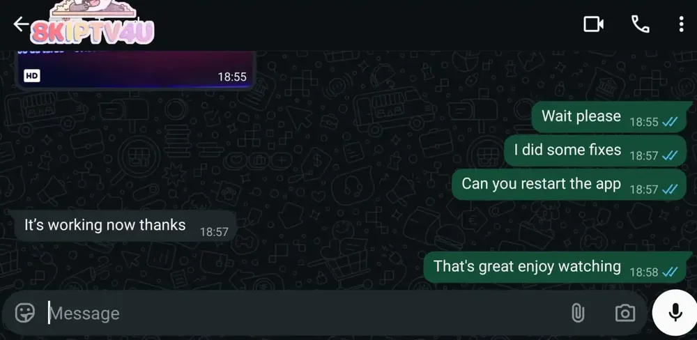 8kIPTV4U WhatsApp Support Customer Review