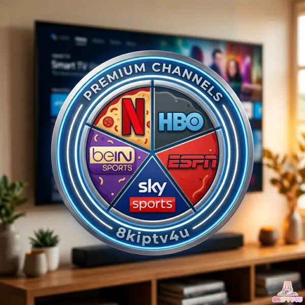 Premium Content Providers including Netflix, HBO, beIN Sports, and Sky Sports available on 8kIPTV4U